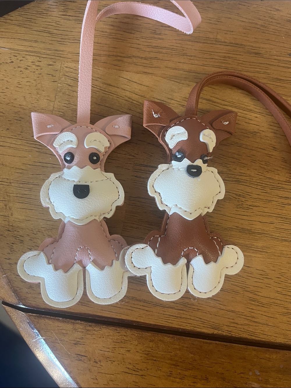 Pink and Brown Puppy Bag Charm - Cute Dog Accessory